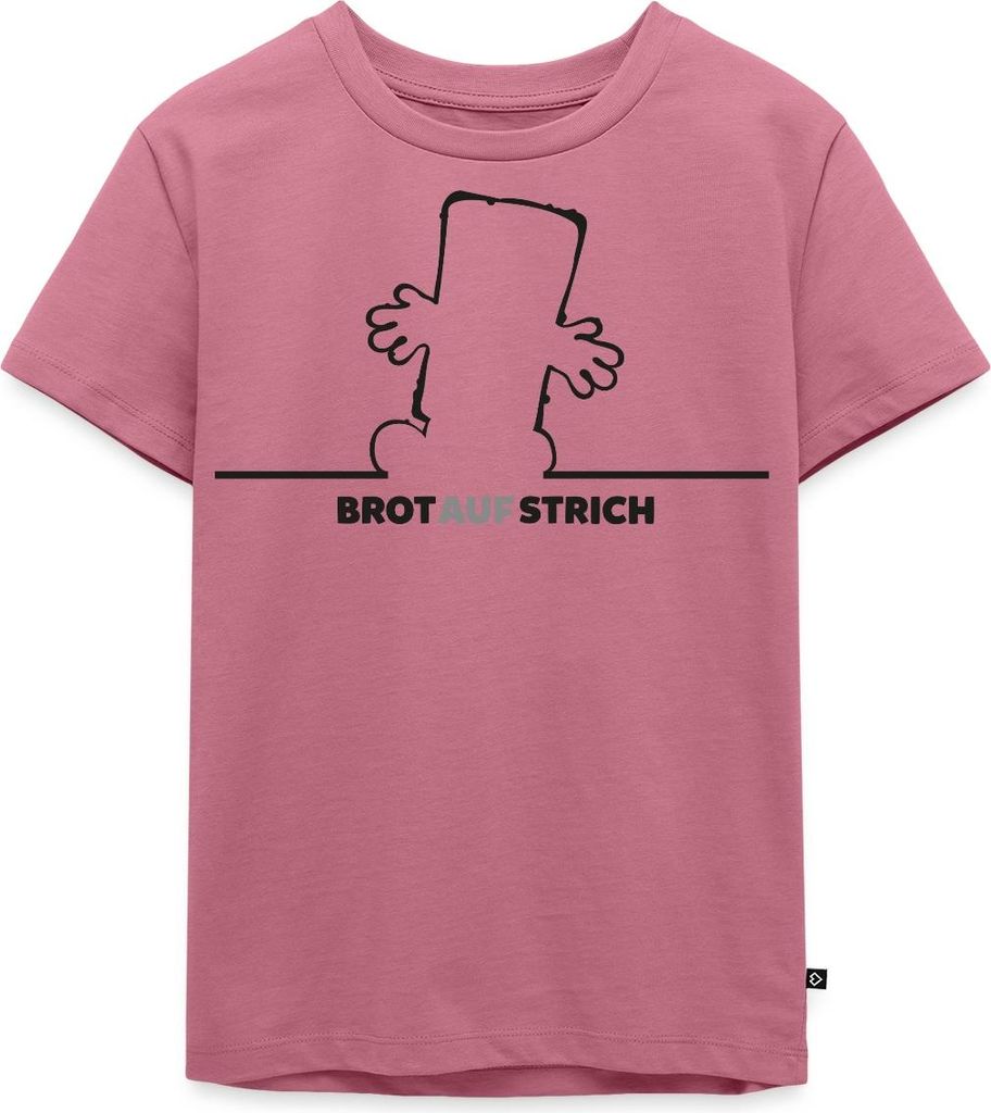 Spreadshirt Bernd Das Brot BrotAufStrich Design In Schwarz Kinder Premium T-Shirt, 134/140 (8 Jahre), Mauve
