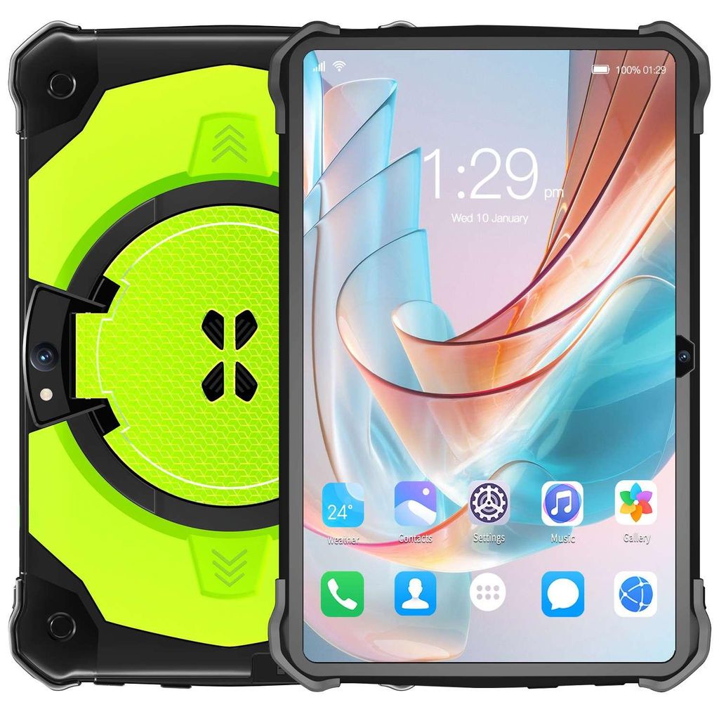 ZELURXX 7 Zoll Kinder Tablet Android, Lerncomputer, Touchscreen, Augenpflege, Dual Kamera, 16GB, WiFi, Bluetooth, Spiele, Grün