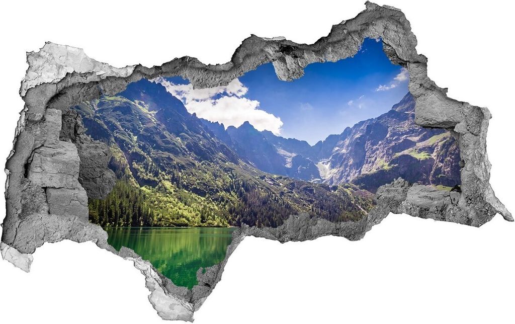 Selbstklebender Loch-3D-Aufkleber 95x73 cm Morskie Oko Produktbild 