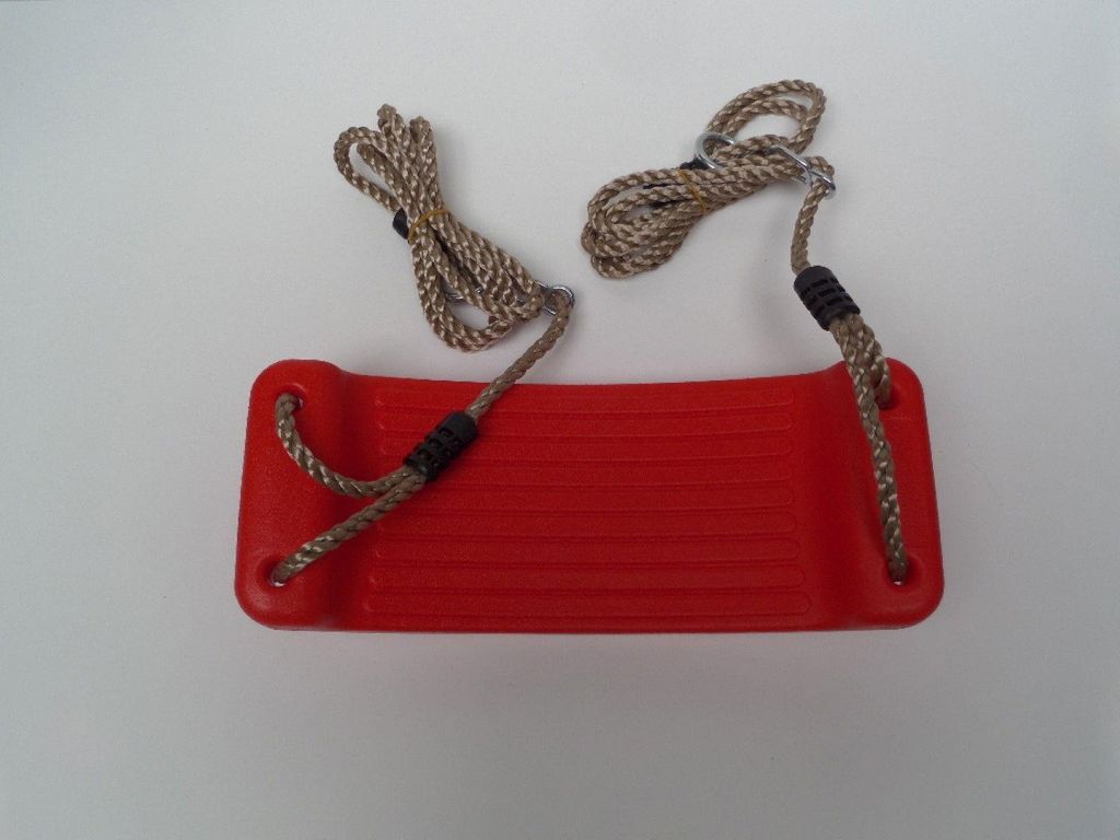 Schaukelsitz aus Kunststoff 430x165x85 mm PP-Seil rot - Hermic
