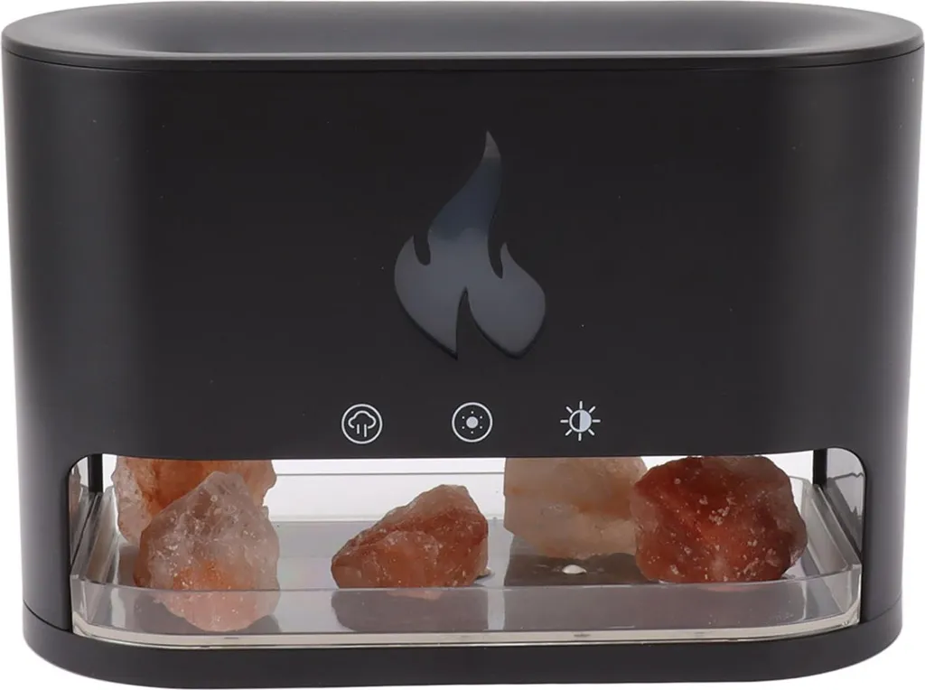 Humidificateur d'Air Diffuseur d'Huiles Essentielles à Effet Flamme 7 LED