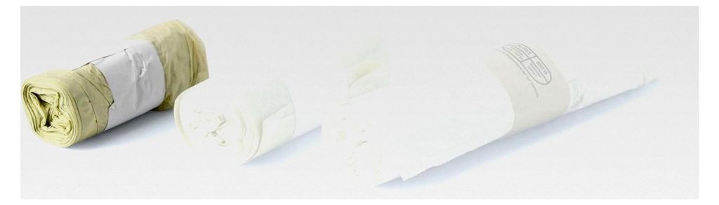 Müllbeutel 100 Stück 42x42 cm, 10l transparent - Umweltfreundliche Müllsäcke aus Biokunststoff (PLA) - Müllbeutel ohne Tragegriff - Biologisch...