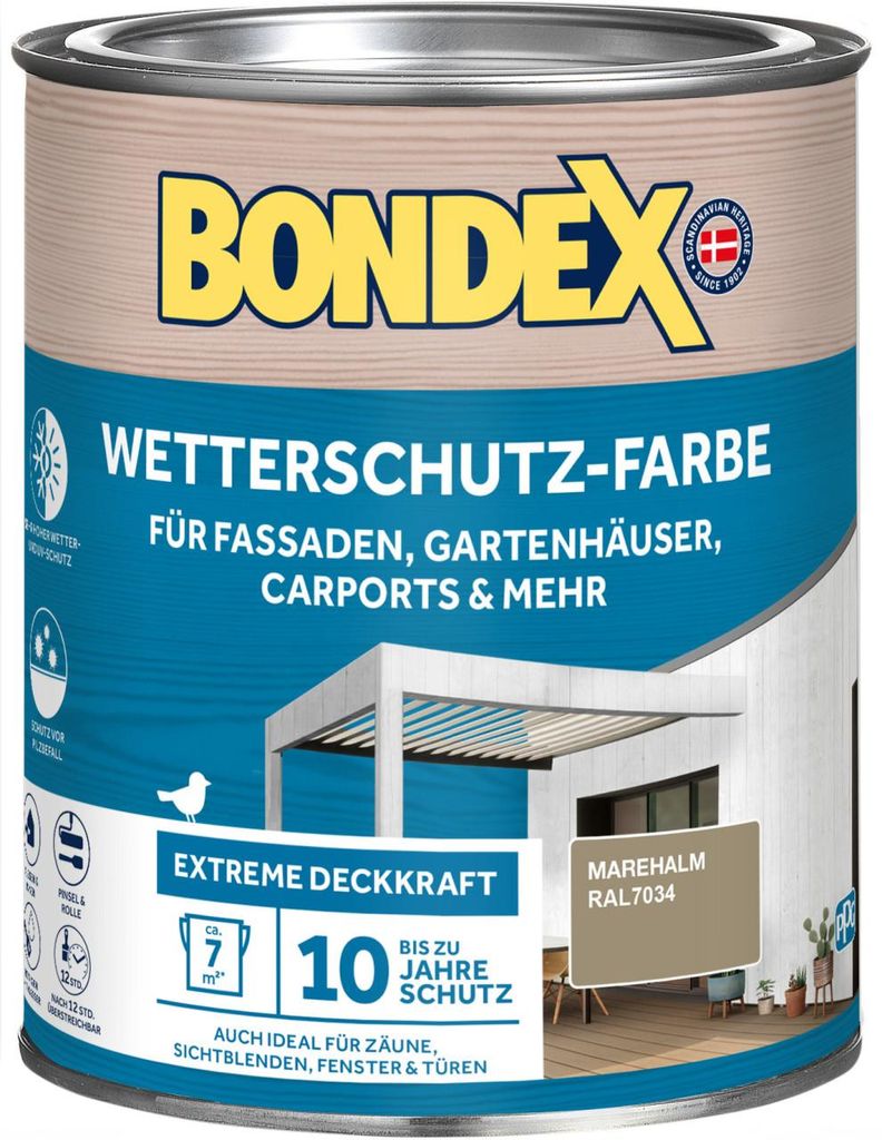 Bondex Wetterschutz-Farbe Marehalm - Ral 7034 0,75 L - Produktbild 