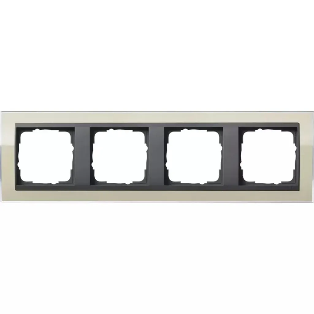 Cadre de finition 4 modules Gira 0214778 blanc pur résistant aux chocs UV