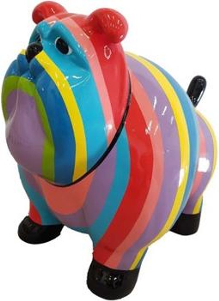Design Dekoration Figur Hund aus Kunststoff Skulptur Statuen 63x75cm Deko Garten