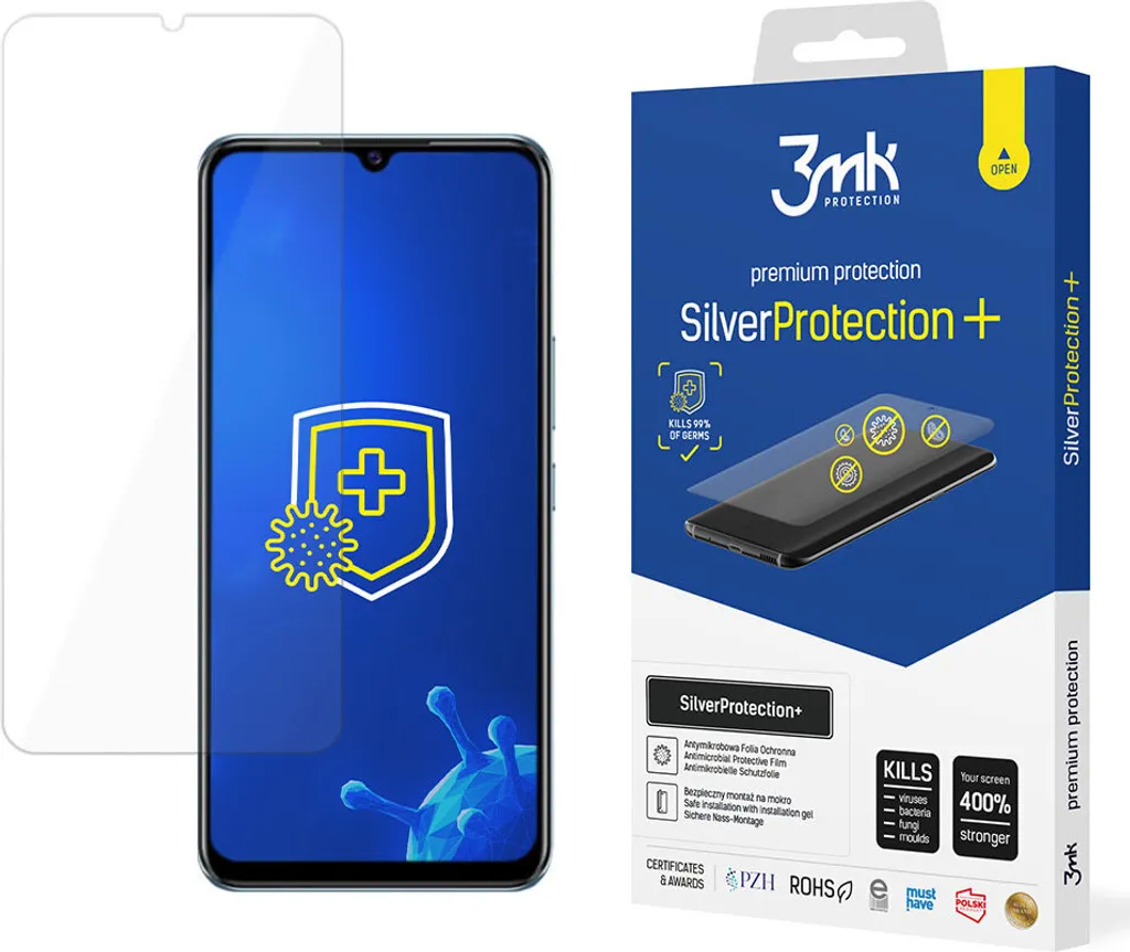 Pellicola Vivo V20 SE - 3mk Silver Protection+ Antibatterica Originale