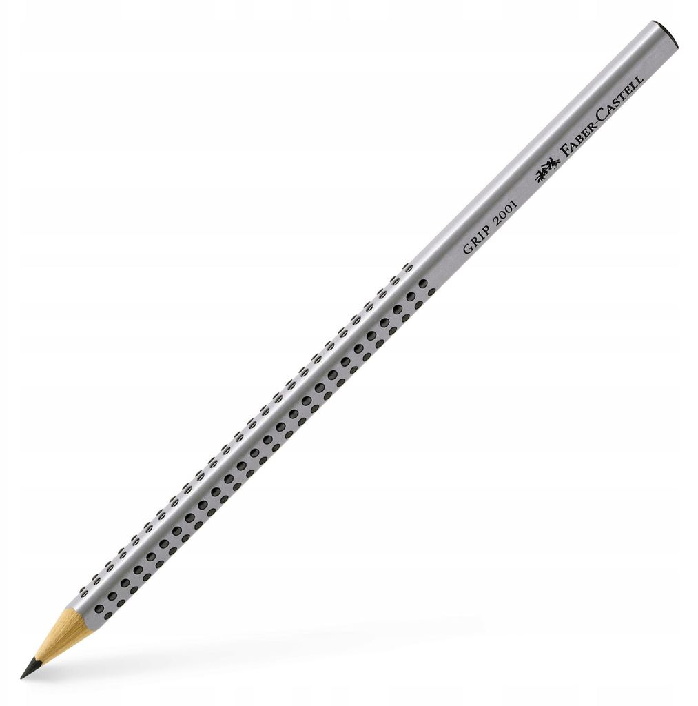 FABER-CASTELL GRIP 2001 B tužka B stříbrná, 1 ks. Obrázek produktu 