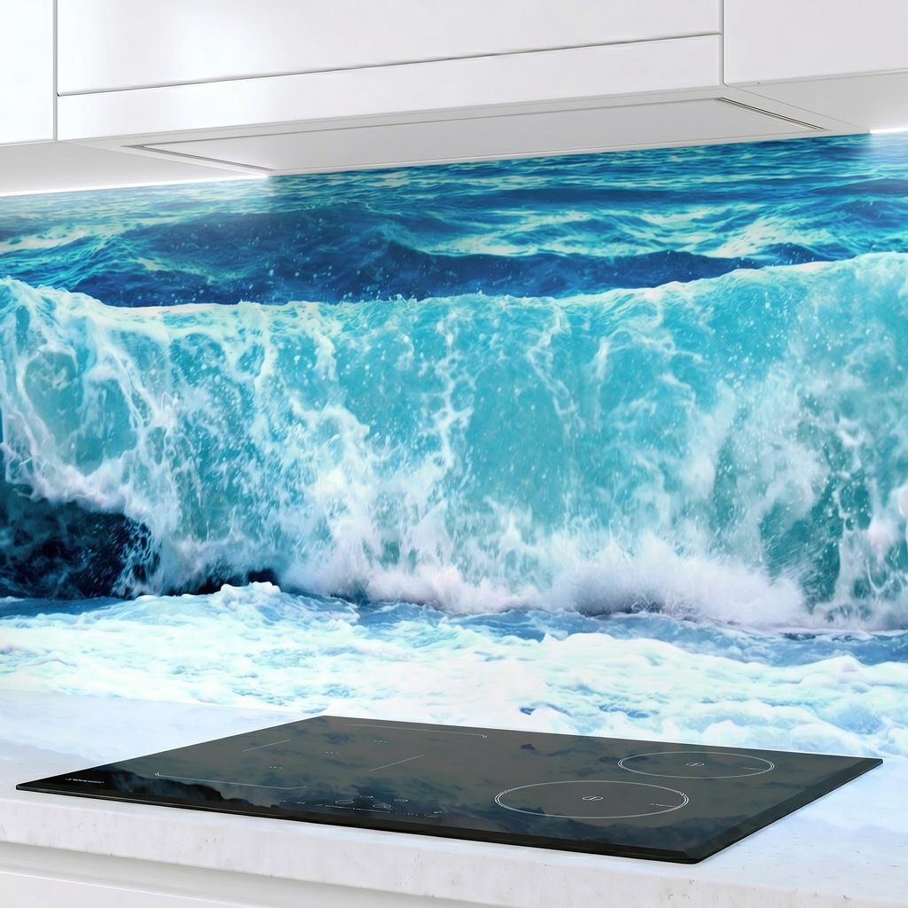 Küchenrückwand Ozeanwelle 60x300 cm – monolithische Produktbild 