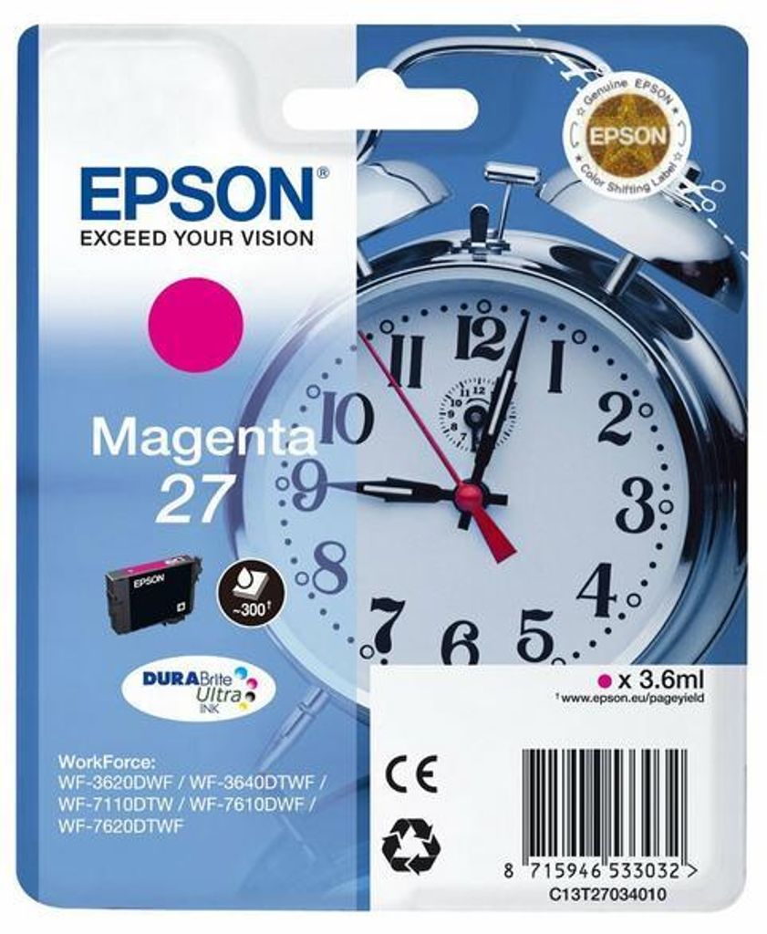 Original Tintenpatrone Epson DURABRITE T27 Magenta Produktbild 