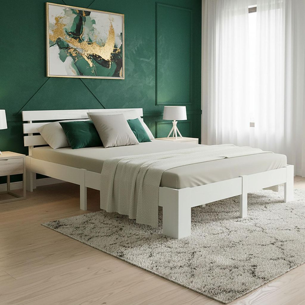 Homestyle4u Holzbett 160x200 Doppelbett mit Lattenrost Produktbild 