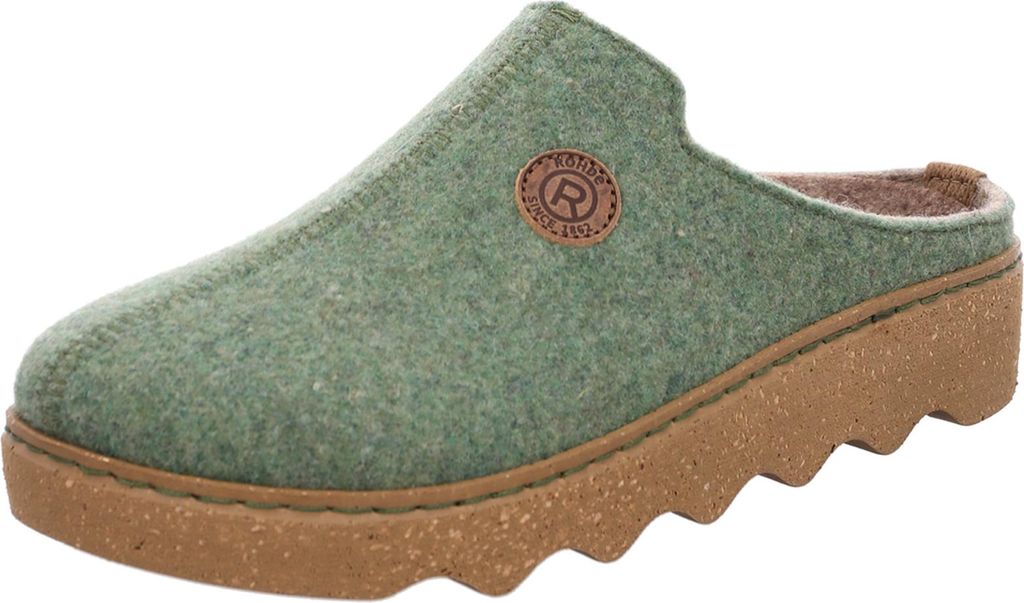 Rohde Damen Pantoffeln Hausschuhe Softfilz Foggia 6120, Größe:37 EU, Farbe:Grün