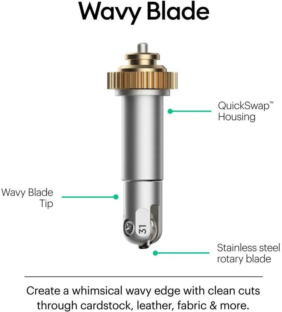 Cricut Wavy Blade + QuickSwap Housing Lame Ondulée Originale Cricut Maker