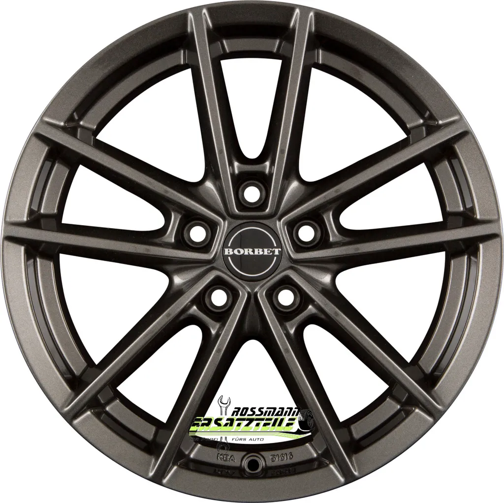 Pack Jante Borbet W 20 Pouces pour Personnalisation Auto 5x112 Anthracite