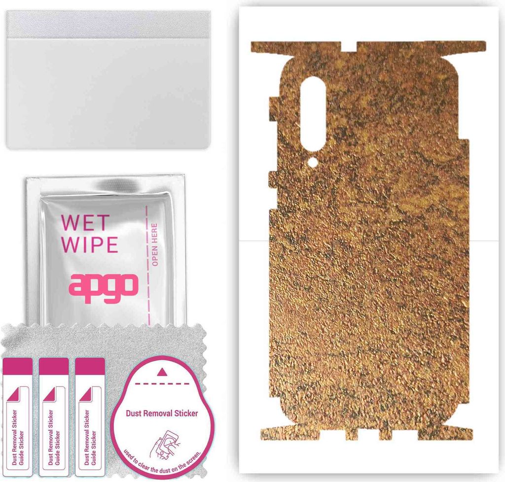 apgo Rückseite + Seiten Schutzfolie, Skin, kompatibel mit Xiaomi Mi 9 Pro, Hinten Displayschutzfolie aus Vinylfolie, kratzfest, einfache Montage -...