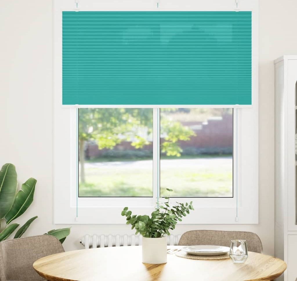 "SALE 2026" Plissee Petrolgrün 120x100 cm Stoffbreite 119,4 cm Polyester - Rollos DE5249153
