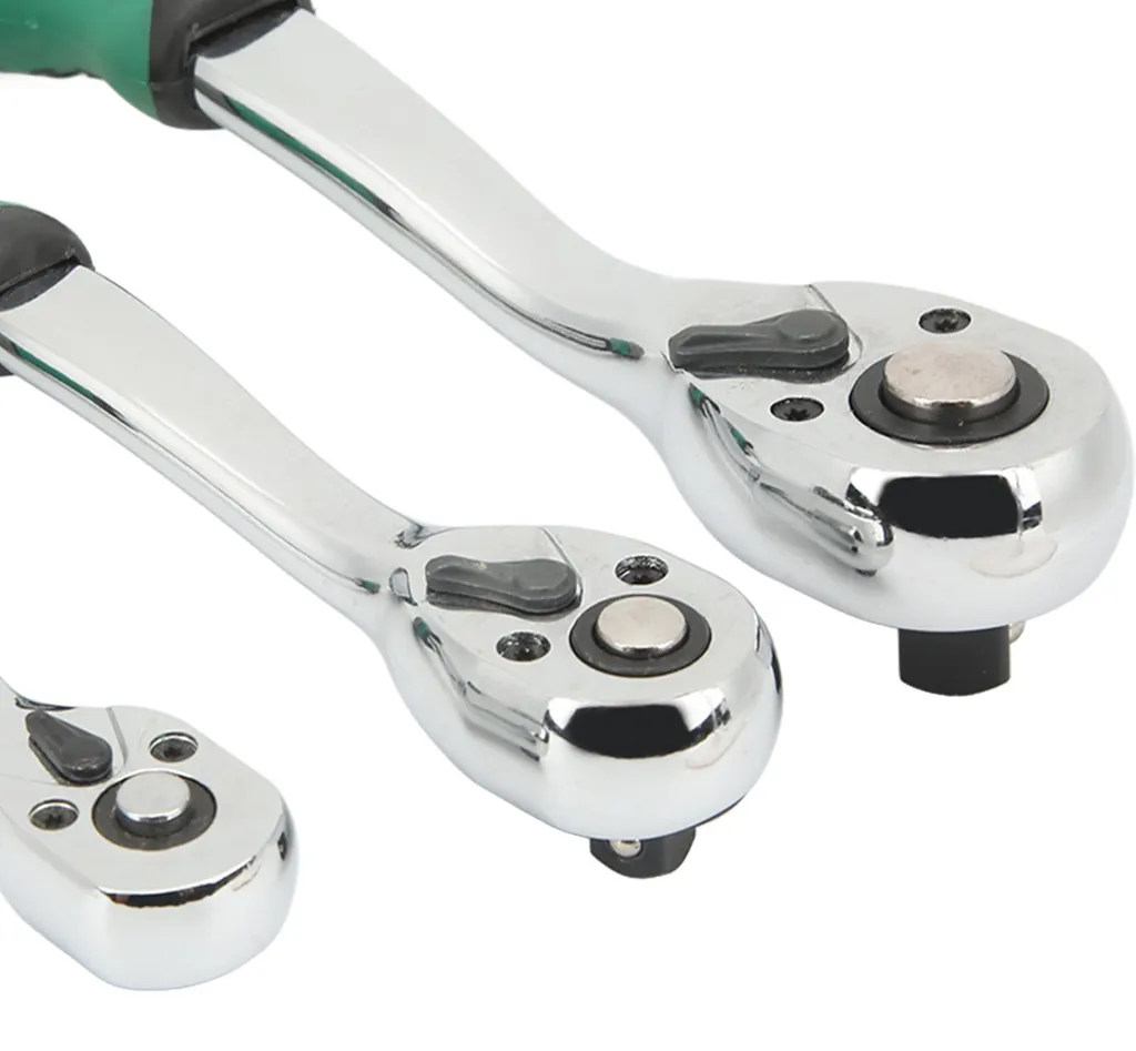 Clé à douille à cliquet 72 dents inox avec système de verrouillage rapide - 16