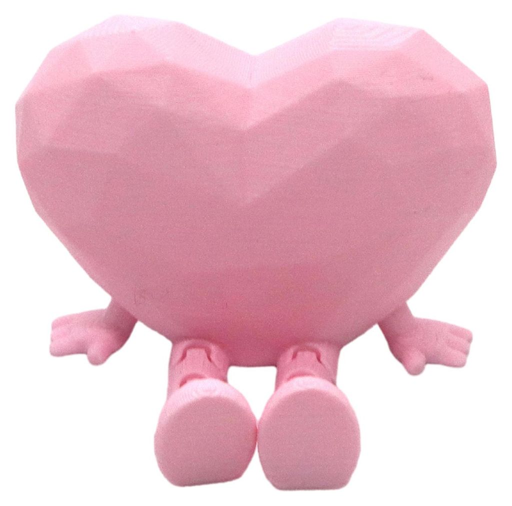 Sitzendes Herz-Ornament, niedliche Herzfigur mit beweglichen Beinen, ideal für Schreibtisch, Wohnzimmer, Büro oder Zuhause, als Geschenk für Ver...