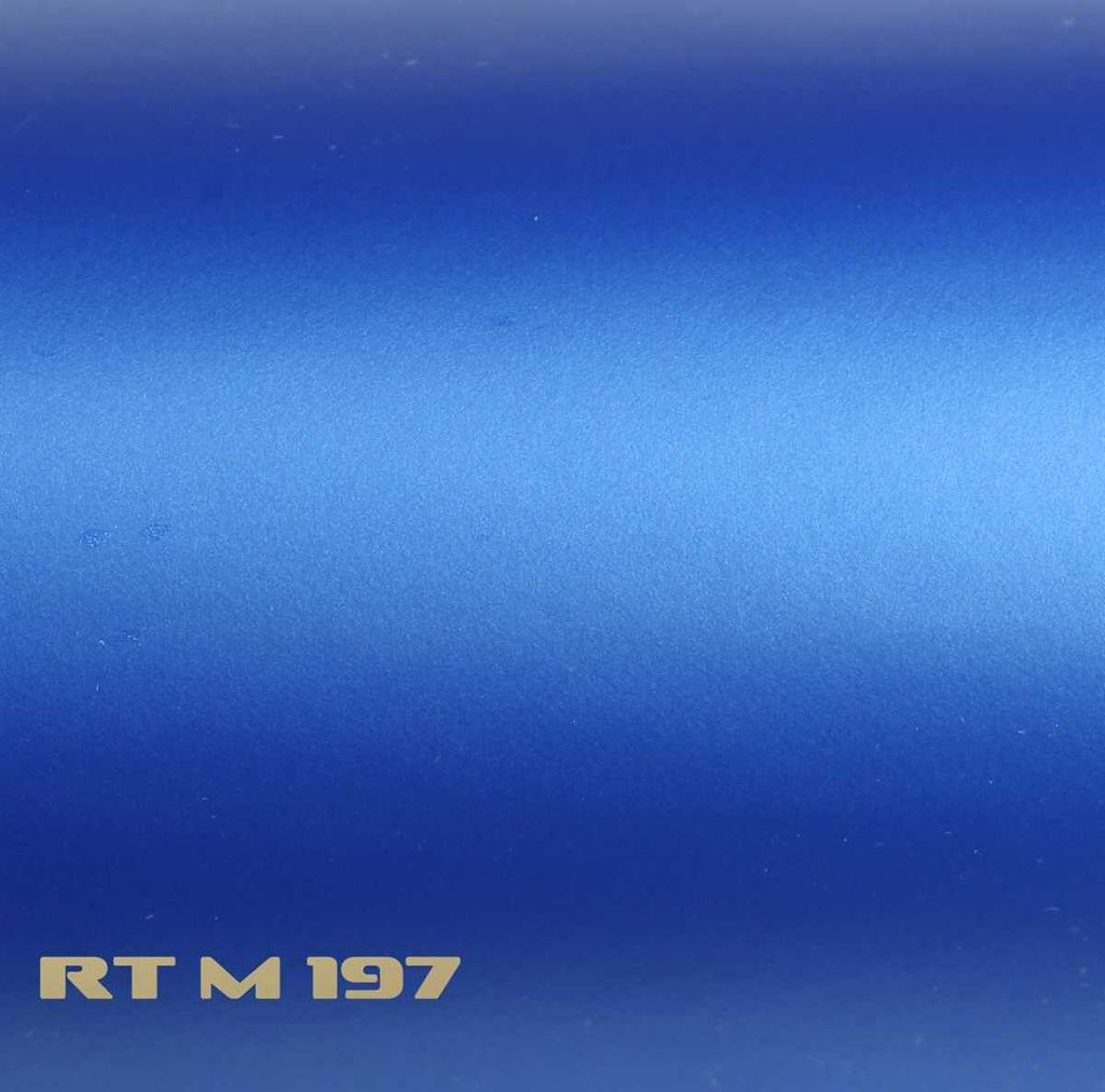 (5,91€/m²) Rapid Teck Premium Autofolie Matt Blau Metallic 152 cm Breite Laufmeterware selbstklebende Folie mit Luftkanälen matte Auto Folie