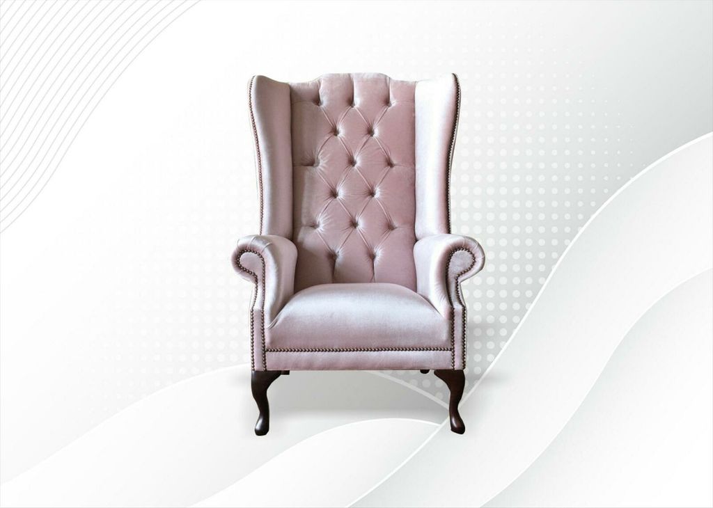 Altrosa Chesterfield Sessel Club Lounge Möbel Samt Hochwertige Designer Möbel