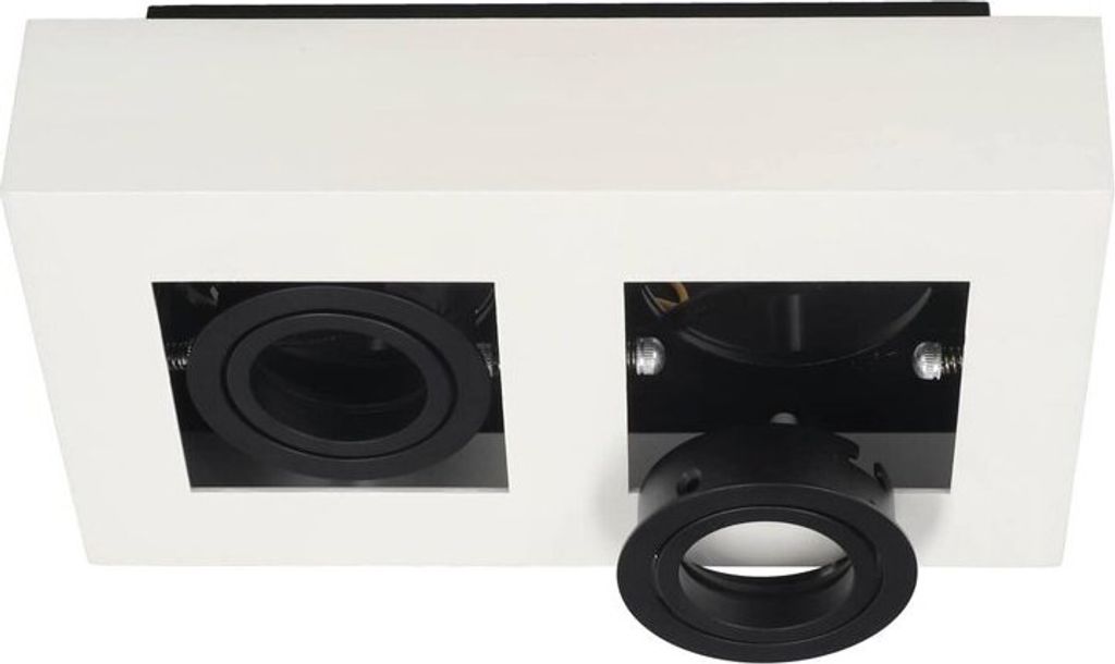 OSMIN RIM 2 Blanc Noir IP20 plafonnier double carré blanc Image du produit 