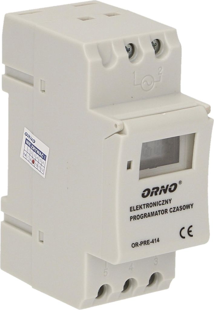 Elektronický časový spínač na DIN lištu ORNO OR-PRE-414 Obrázek produktu 