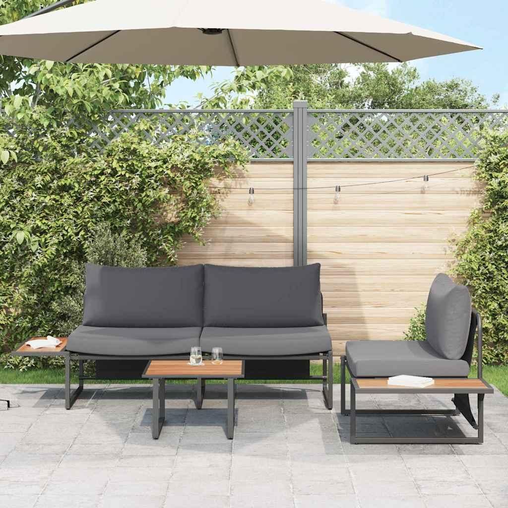 Maison Exclusive - Garten Essgruppe 3 pcs Anthrazit Stahl