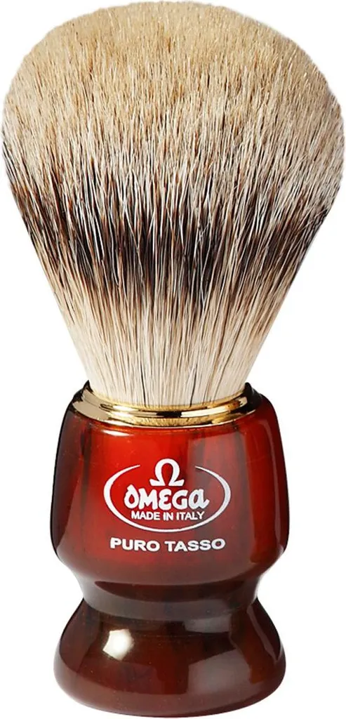 Blaireau Omega 616 Super Badger manche résine pour mousse onctueuse