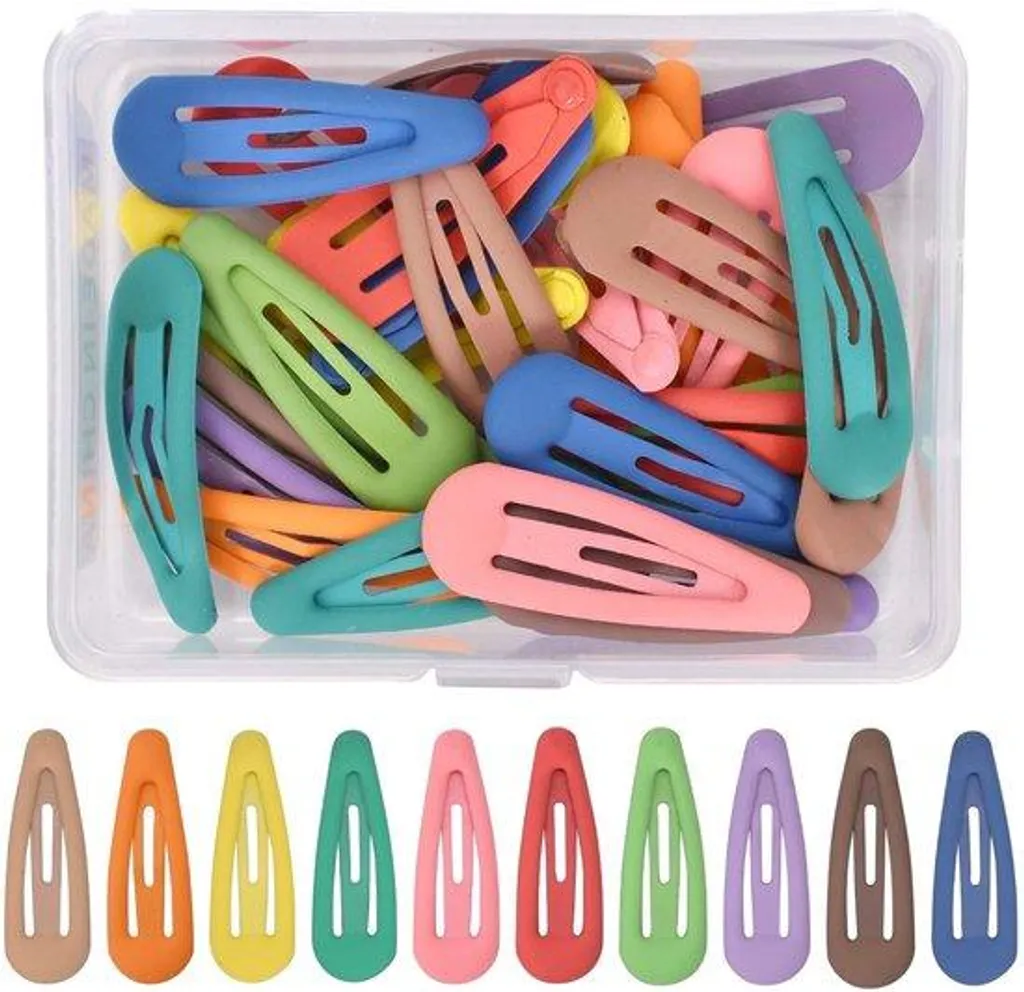 Mini-barrettes colorées de 3 cm pour enfants et femmes - Lot de 20 pièces
