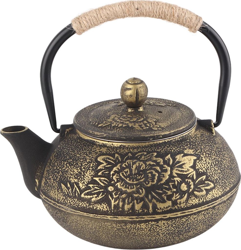 900 ml Teekessel im japanischen Stil aus Gusseisen mit herausnehmbarem Teesieb