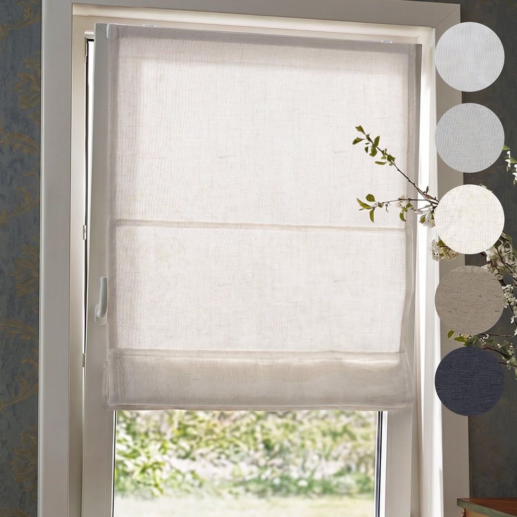 Rollo Raffrollo Ivora Premium 80x130cm Elfenbein-Meliert Produktbild 