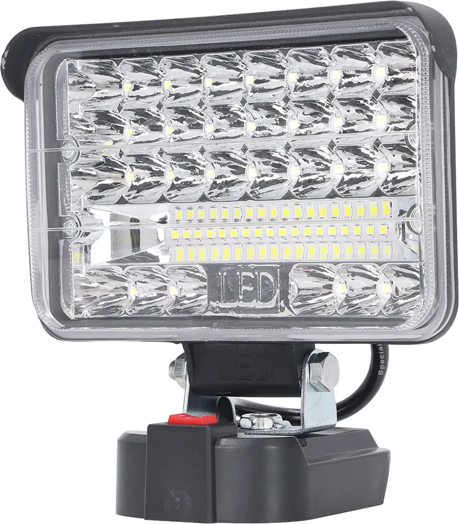 Lampe de secours LED 144W pour garage et dépannage extérieur de nuit