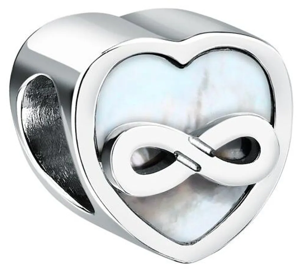 Collier anti-noircissement coeur acier et perle pour peau sensible