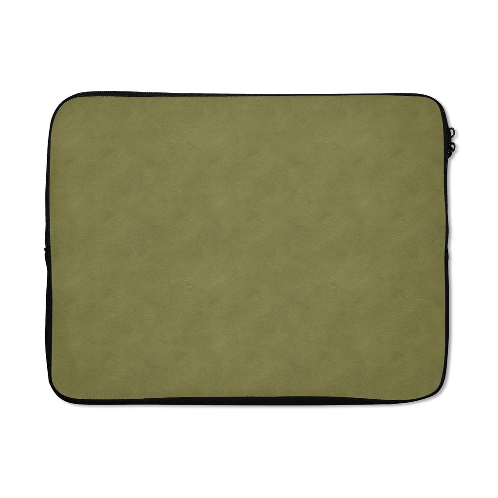 MuchoWow Laptop Hülle 15 Zoll Leder - Grün - Tierhaut Laptoptasche - Laptoptasche - Sleeve - Rundum-Schutz