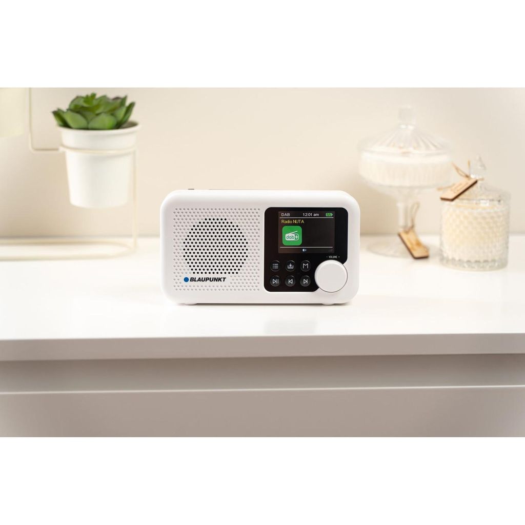 Radio DAB+ Portatile Con Bluetooth 5.3, FM, Batteria 1200 MAh, 5W, 80 Preset, Display A Colori E Supporto
