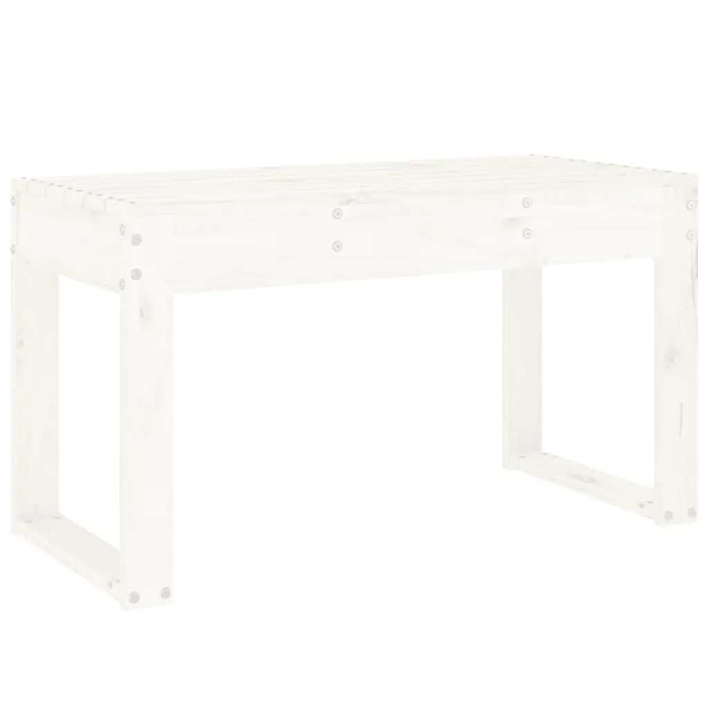 SYFAX Panca 80cm Bianca in Legno di Pino - Soluzione Salvaspazio Outdoor