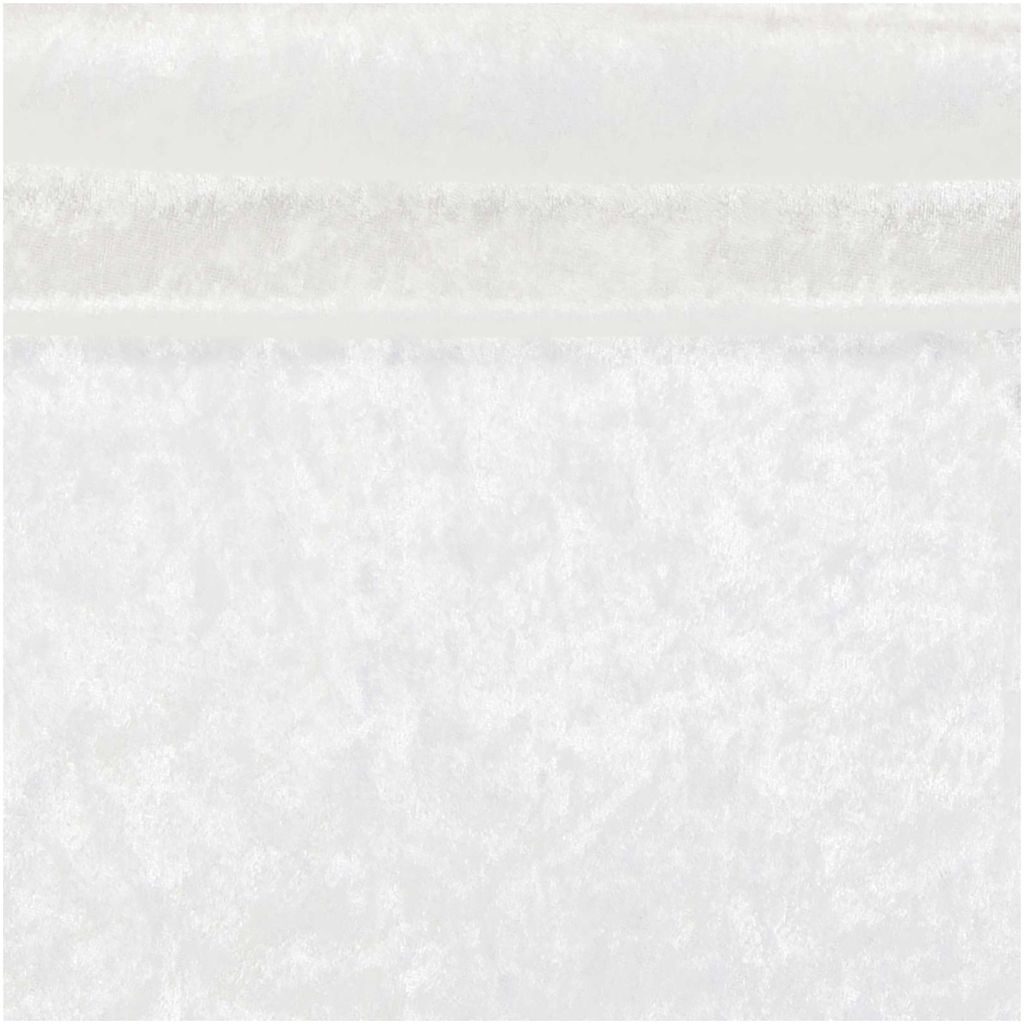 Samt-Stoff ab 0,5m Velvet Dekostoff Kostümstoff Panné Samt glänzend weiß