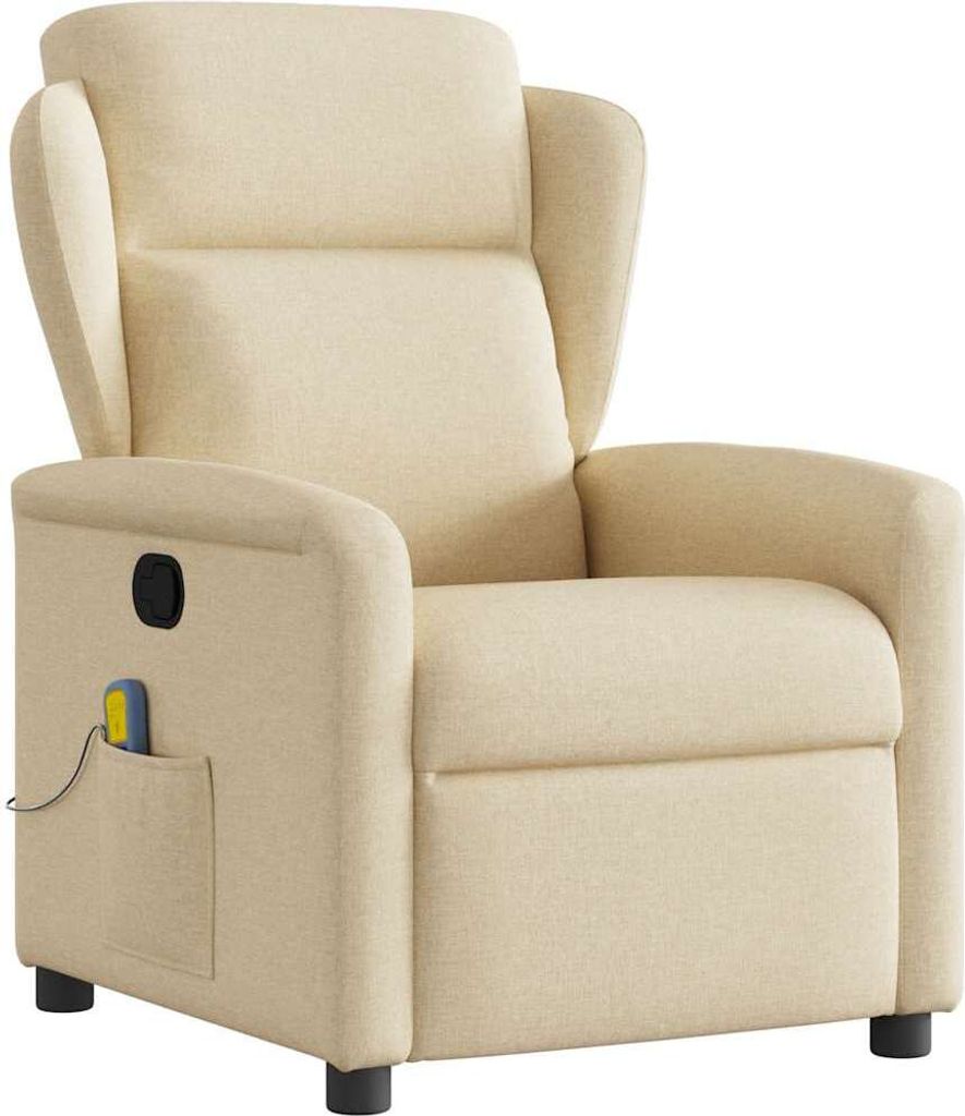 Massagesessel Creme Stoff