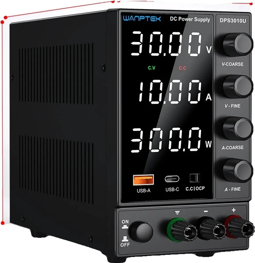 Alimentatore DC Professionale 30V 10A - Alimentatore di Precisione USB