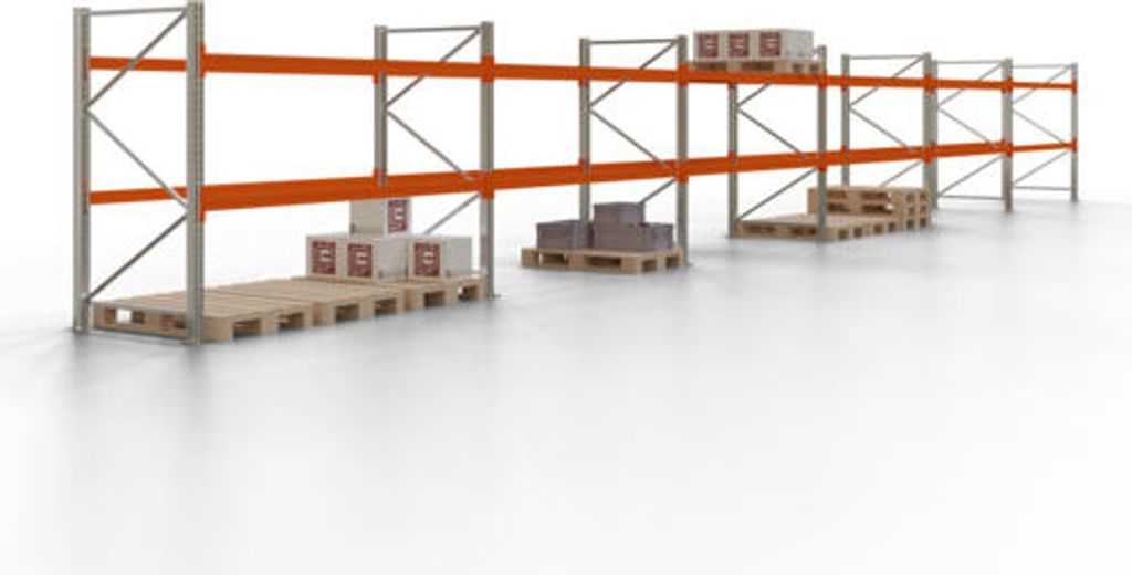 Palettenregal - 2,2 t - 2,0 x 16,9 x 1,1 m - 6 Felder - Schwerlastregal - VKfrei