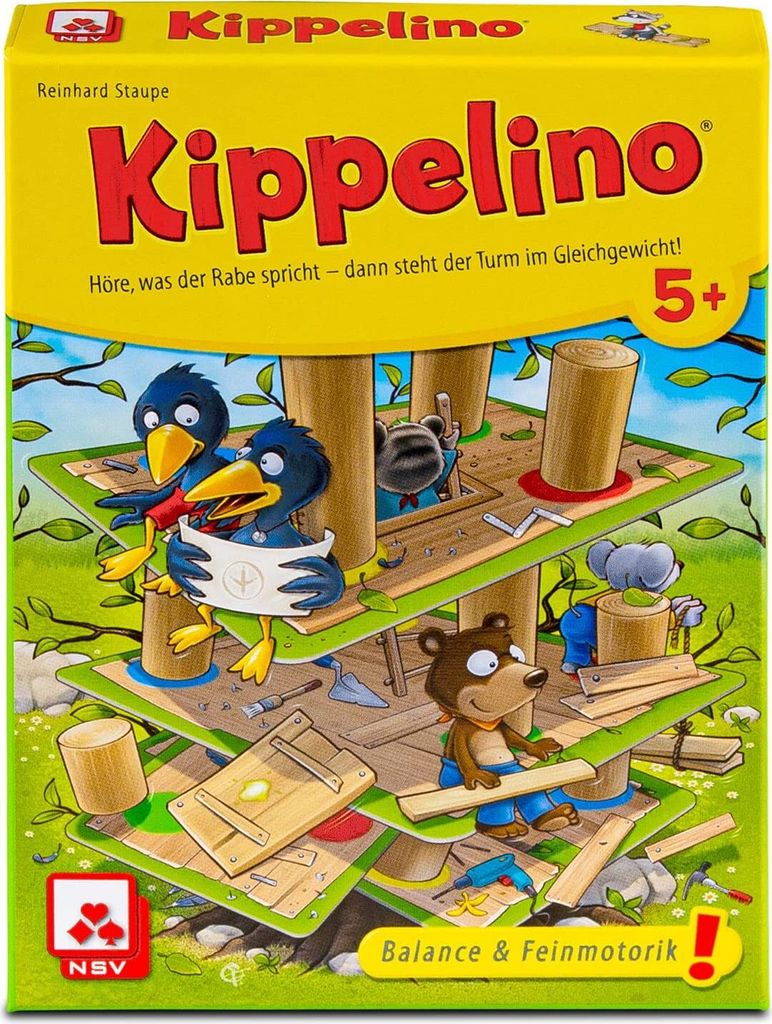 Kippelino, Kartenspiel, für 1-4 Spieler, ab 5 Jahren (DE-Ausgabe)