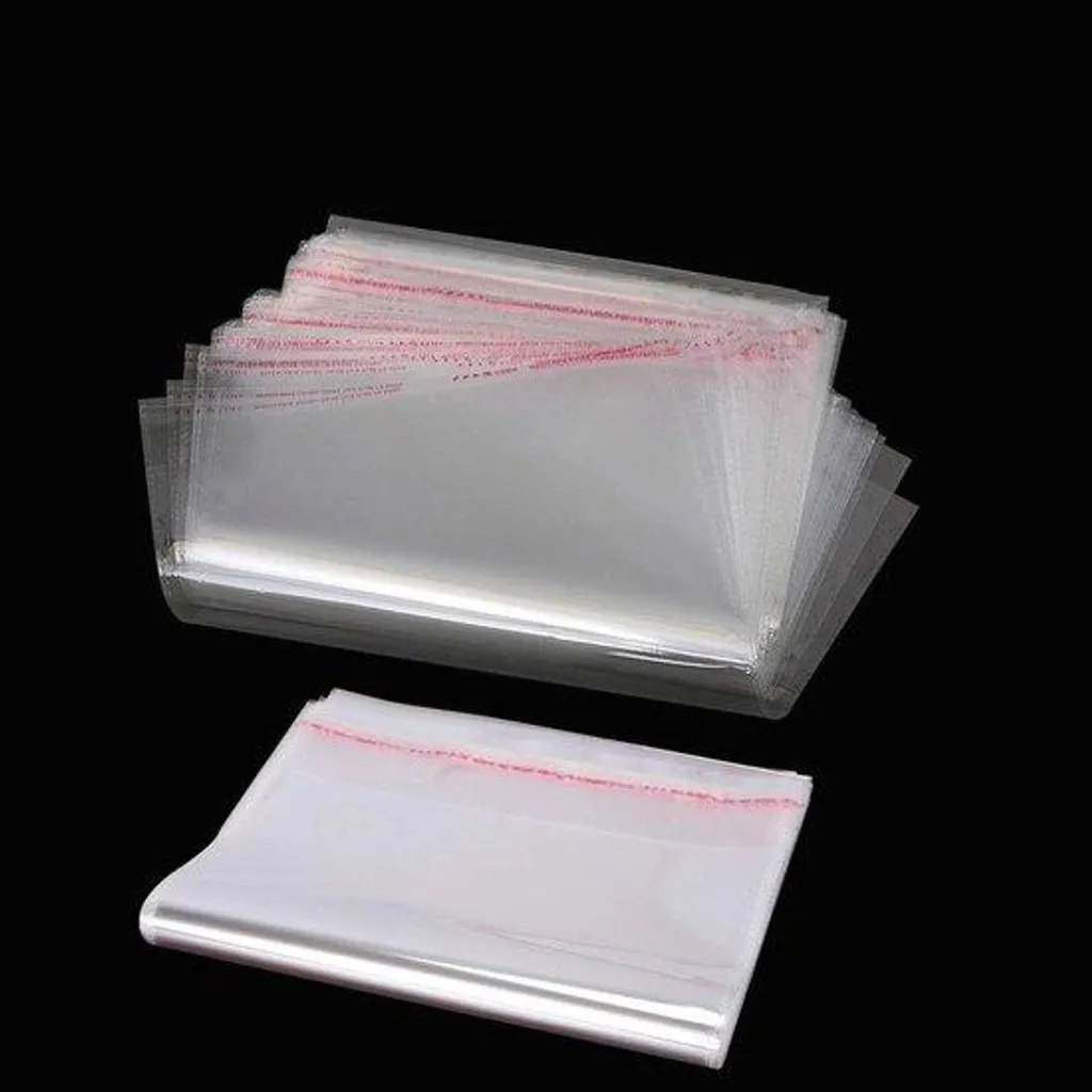 Pochettes transparentes adhésives A4 et A5 en cellophane - Lot de 120 pièces