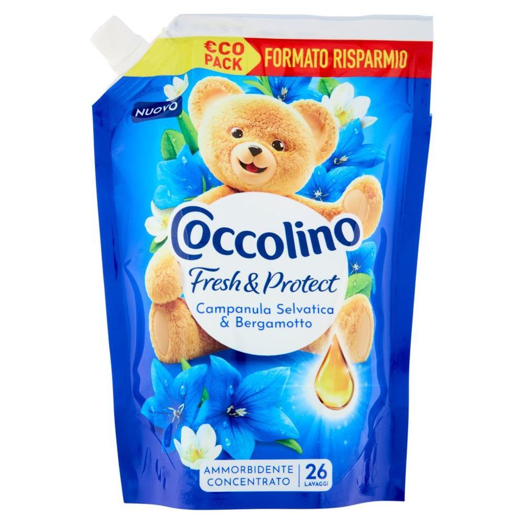 Coccolino Konzentrierter Weichspüler Wilde Glockenblume & Bergamotte Frische & Schutz Nachfüllpackung 600ml