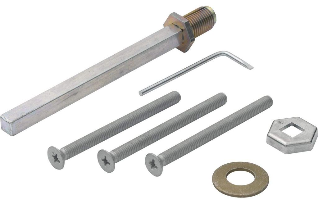 Hoppe Befestigungs-Set verzinkt Vierkant 8mm TS 62-67mm für Wechsel-Schutzgarnituren - 3692954