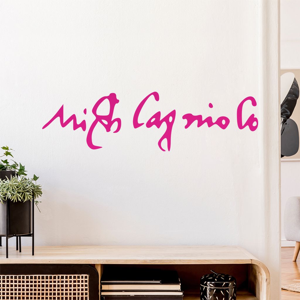 Michelangelo Unterschrift Wandtattoo Wandaufkleber Wall Sticker - Dekoration, Küche, Wohnzimmer, Schlafzimmer, Badezimmer