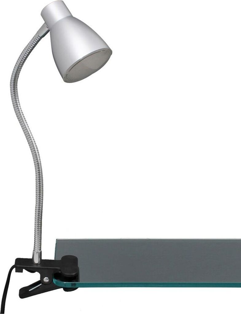 LED Klemmleuchte Klemmlampe Flexarm 2,5W titanfarbig Metall-Kunststoff Briloner