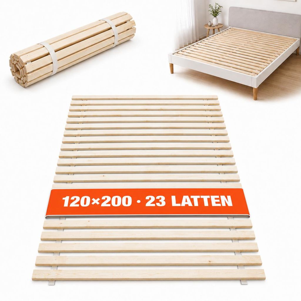 Lattenrost Wolkenland 120x200 cm 23 Latten | Rollrost Produktbild  KI-generiertes Bild