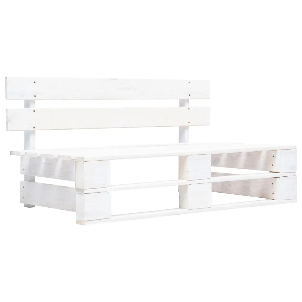 Divano Centrale Pallet Premium in Legno di Pino Bianco Impregnato
