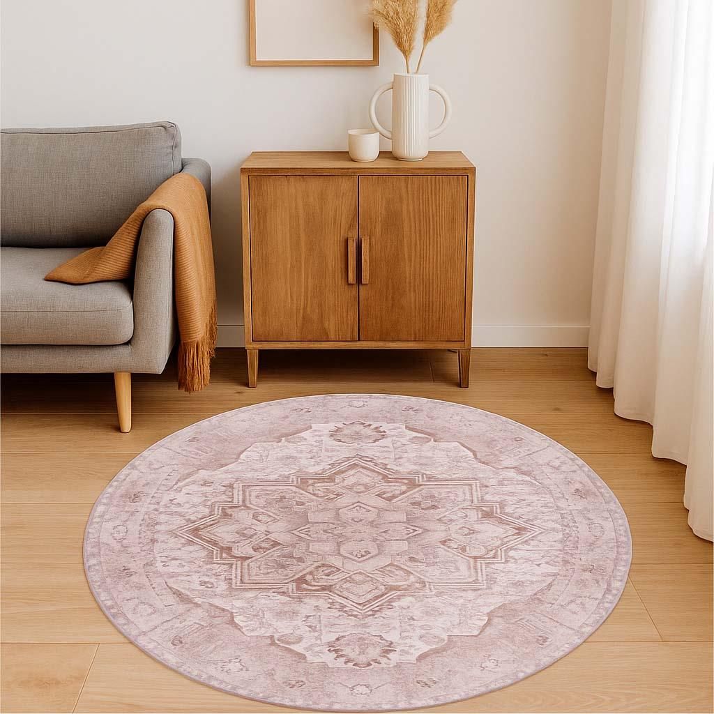 Milton & Oldbrook Teppich Ø 120 cm Nysa Beige