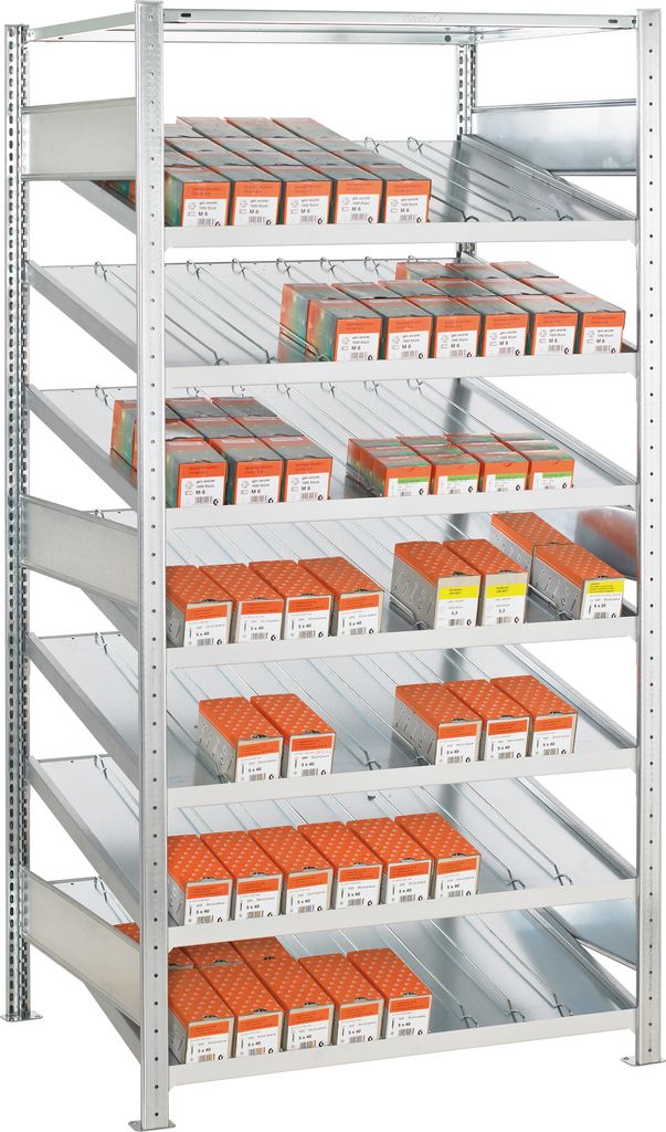 Kanban.GR.2000x1000x800, Typ 150 - Trenn-und Seitenführung, 8 Böden