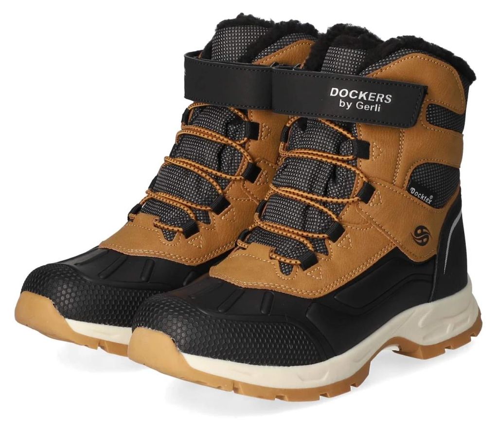 Dockers By Gerli Burschen Schneeboots Braun Textil & Produktbild 